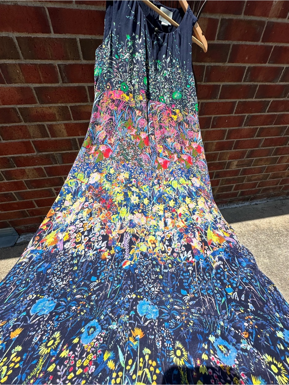 Maeve Anthropologie Dress 100% Silk Floral MIDI Multicolor Feminine Weddings - Picture 7 of 13